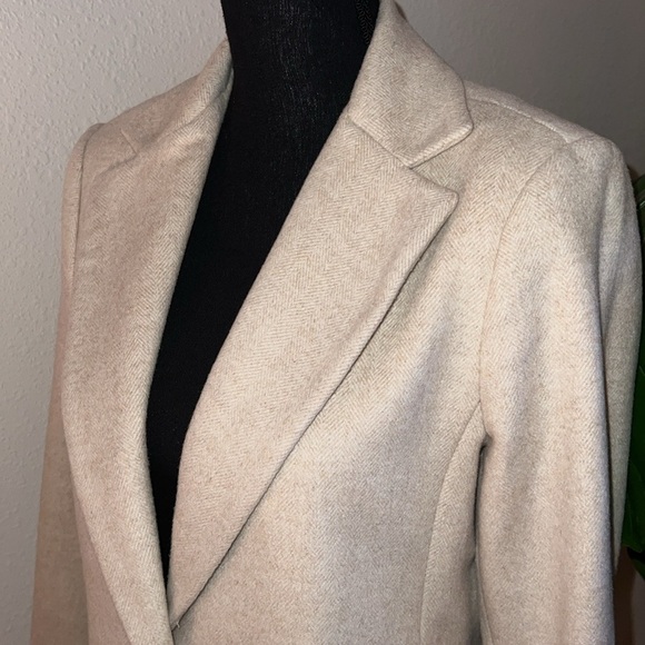 Ralph Lauren Women’s Cream Wool Blend Dress Coat Overcoat Single Breasted 8 - Picture 16 of 16